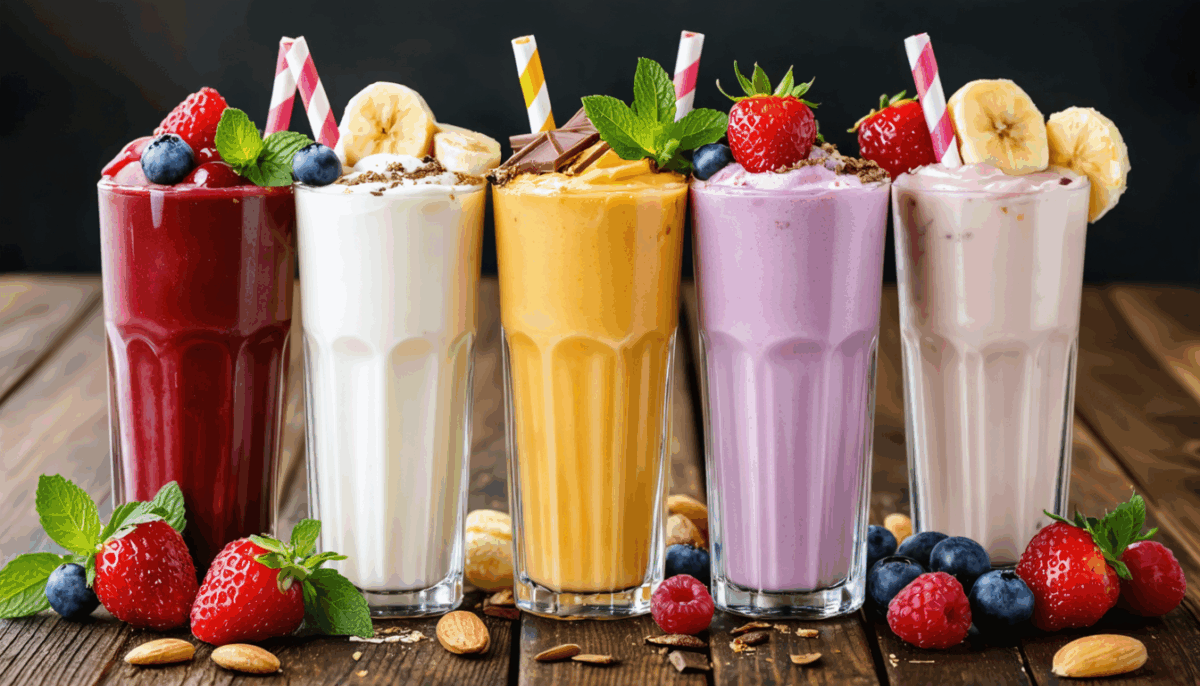 découvrez 5 recettes savoureuses de milkshakes protéinés pour booster vos séances d'entraînement et favoriser la récupération musculaire.