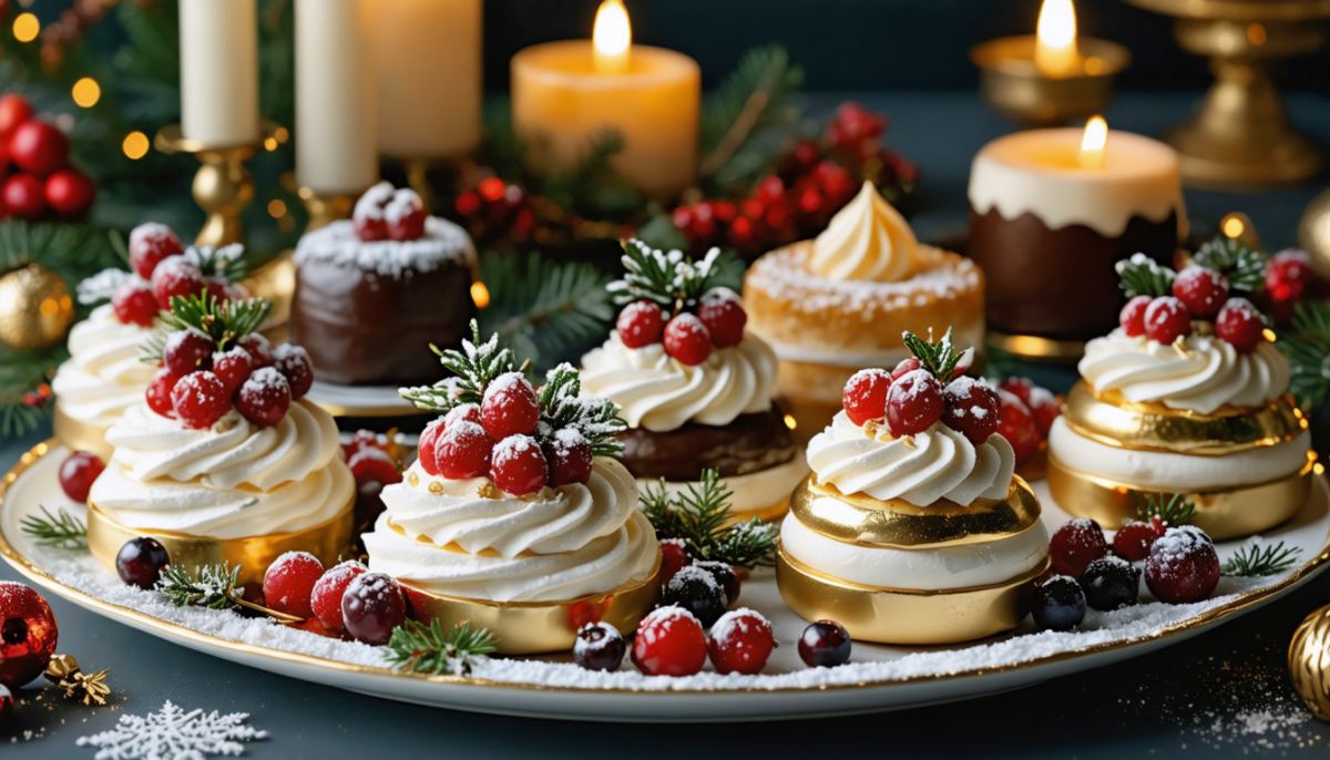 découvrez des desserts élégants et originaux pour sublimer votre table de noël et surprendre vos invités autrement que la traditionnelle bûche.