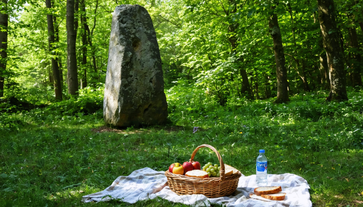 découvrez l'aire du menhir à olonne-sur-mer, un espace parfait pour une promenade en forêt apaisante et une pause pique-nique conviviale en pleine nature.