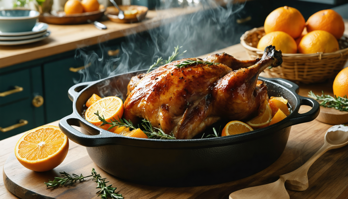 découvrez une recette rapide et savoureuse de canard à l'orange en cocotte, idéale pour un repas gourmand qui ravira vos papilles en un rien de temps.