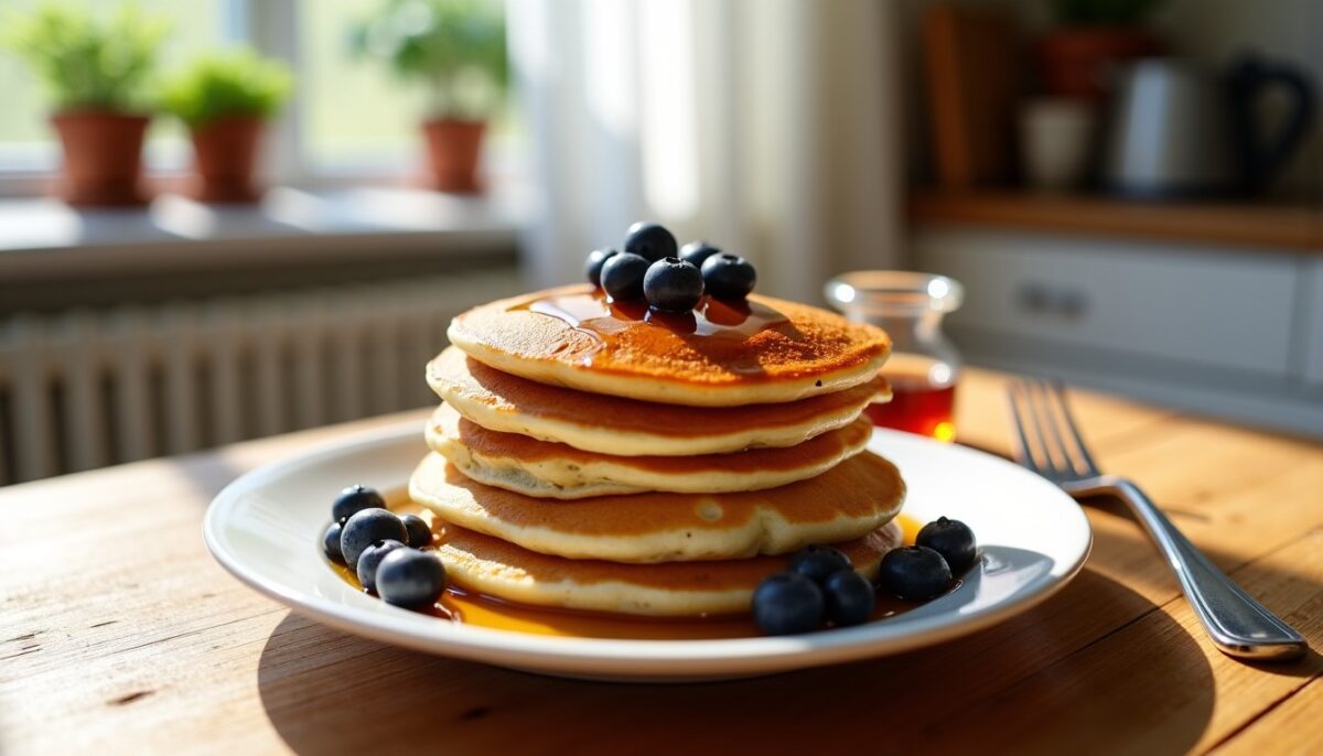 Recette simple et moelleuse de pancakes sans lait à déguster sans attendre