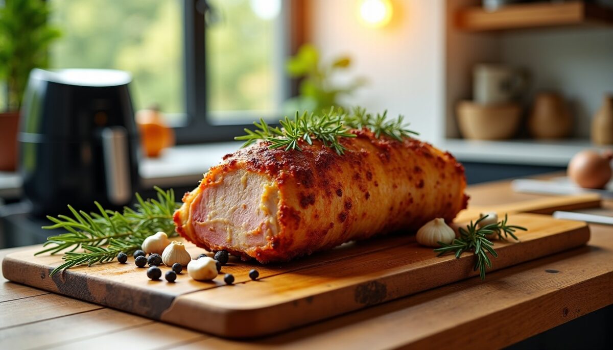 Rôti de porc à l'air fryer : une recette express pour une viande tendre et savoureuse