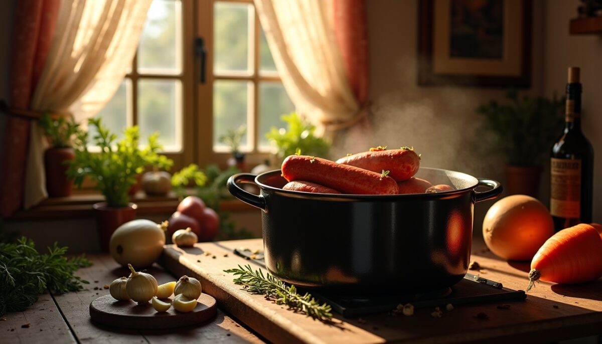 Diots mijotés au vin rouge : la recette traditionnelle simple et pleine de saveurs